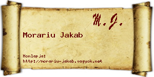 Morariu Jakab névjegykártya